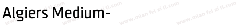 Algiers Medium字体转换